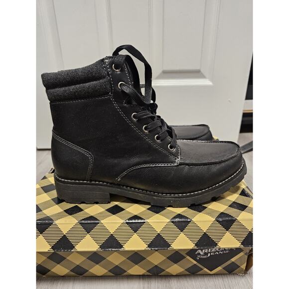 Arizona Jeans Men’s Black Moc Toe Boot Size 10 Ankle Boot Casual Lace Up main image 6